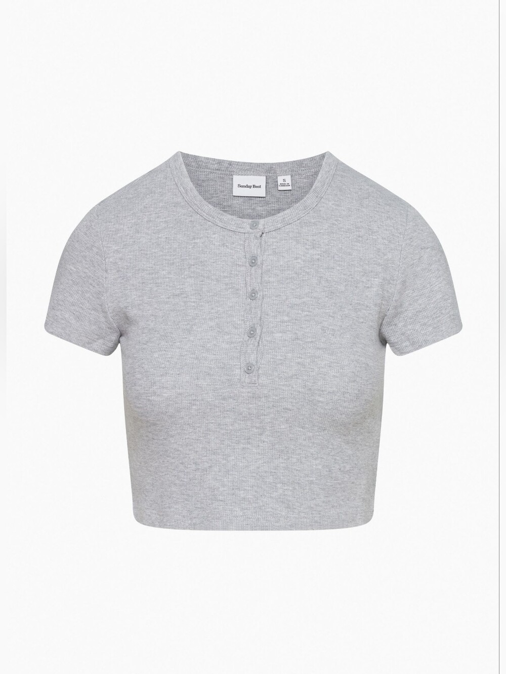 aritzia blue baby waffle top Sunday Best